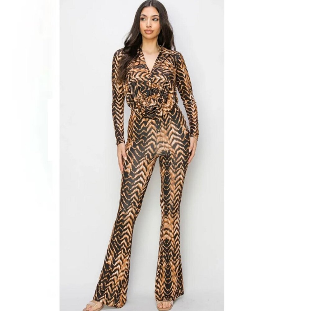FASHION NOVA COWL NECK FLARE PANT 2 PC SET